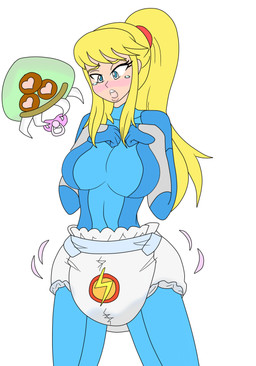 ageplay big_breasts blonde_hair blue_eyes blush bodily_fluids breasts clothed clothing crying diaper diaper_over_clothing duo embarrassed fangs female hair heart_eyes heart_symbol holding_pacifier human_focus humiliation infantilism lips looking_down looking_down_at_self not_furry open_mouth ponytail print_diaper roleplay sad simple_background skinsuit symbol tears teeth tight_clothing wearing_diaper white_background zero_suit kobi94 third-party_edit turtwigchampion_(colorist) metroid nintendo samus_aran alien human mammal metroid_(species) 2014 color_edit colored hi_res