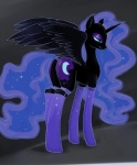 black_body black_feathers butt cutie_mark equid equine feathered_wings feathers female feral friendship_is_magic hair hasbro horn justpony long_hair mammal my_little_pony mythological_creature mythological_equine mythology nightmare_moon_(mlp) solo winged_unicorn wings