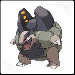 1:1 2016 alolan_form alolan_golem alpha_channel ambiguous_gender beard border claws elemental_creature facial_hair generation_7_pokemon low_res mineral_fauna mustache nintendo official_art open_mouth pokemon pokemon_(species) red_eyes regional_form_(pokemon) rock rock_creature scalie sharp_teeth simple_background solo teeth transparent_border unknown_artist white_background