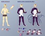 3_penises balls biped blonde_hair blue_tail blush bodily_fluids bottomwear clothed clothing color_swatch colored_nails cum cumshot ejaculation erection genital_fluids genitals hair humanoid_genitalia humanoid_penis humanoid_pointy_ears legwear long_hair looking_at_viewer male multi_genitalia multi_penis multi_tail multicolored_clothing multicolored_hair nails nipples open_mouth open_smile penis penis_tentacles pink_eyes pink_tentacles pointy_ears ponytail purple_balls purple_nails purple_nipples simple_background smile solo standing tail tentacles text thigh_highs tongue tongue_out topwear translucent translucent_clothing translucent_underwear two_tone_clothing two_tone_hair underwear white_body white_penis white_skin konani rebus_(konani) demon humanoid mammal 2020 absurd_res digital_drawing_(artwork) digital_media_(artwork) english_text full-length_portrait hi_res model_sheet portrait signature