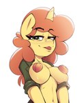 anthro breasts female green_eyes horn nude nude_anthro nude_female solo felixf hasbro my_little_pony mythology fan_character equid equine mammal mythological_creature mythological_equine unicorn absurd_res hi_res