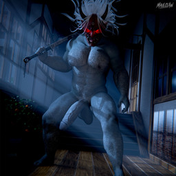 2_horns 3_eyes 5_fingers abs anthro arm_hair armor asian_clothing backsack balls bandage barazoku barefoot belly belly_hair biceps big_balls big_belly big_muscles big_penis body_hair building bulge chest_hair cinematic cinematic_lighting clothed clothed/nude clothing detailed_background detailed_bulge dominant dripping east_asian_clothing eastern evening feet fingers fog footwear footwear_only foreskin genital_outline genitals glass grey_body grey_skin hair half-erect hallway headgear helmet holding_object horn house huge_balls huge_penis huge_thighs humanoid_genitalia humanoid_penis imminent_rape imminent_sex ineffective_clothing japanese_clothing katana larger_dom long_hair male male/male manly mask melee_weapon mostly_nude multi_eye muscular muscular_male navel night nipples not_furry nude painting_(object) pecs penis penis_outline pointy_ears pubes pupils purple_body purple_skin red_mask red_pupils sharp_teeth shoes shoes_only size_difference slightly_chubby solo standing sword teeth text thick_thighs topless torn_clothing triceps vein veiny_penis weapon window maulclaw nsfwblend asian_mythology dead_by_daylight east_asian_mythology japanese_mythology mythology the_oni_(dead_by_daylight) demon human humanoid mammal oni yokai 1:1 3d_(artwork) blender_(artwork) blender_cycles_(artwork) digital_media_(artwork) japanese_text