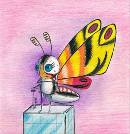 6_arms antennae_(anatomy) anthro arthropod_abdomen building female insect_wings lepidopteran_wings multi_arm multi_limb simple_background solo wings mr_harinezumi mothra_(series) toho mothra arthropod insect lepidopteran moth absurd_res colored hi_res traditional_media_(artwork)