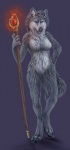 abstract_background anthro female magic melee_weapon photorealism polearm simple_background solo staff tail weapon blaze-lupine rayndancer mythology alura blaze-lupine_(character) canid canine canis mammal mythological_canine mythological_creature werecanid werecanine werecreature werewolf wolf 2010 hi_res