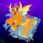 anus blush butt female genitals horn laugh mirror open_mouth pussy smile tail tickling uvula wings young young_female pux friendship_is_magic hasbro my_little_pony mythology smolder_(mlp) dragon mythological_creature mythological_scalie scalie 1:1 2025 hi_res