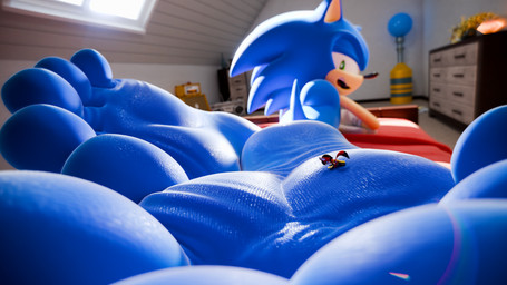 5_toes anthro barefoot bed bedroom bodily_fluids duo extreme_size_difference feet female foot_fetish foot_focus foot_lick foot_play furniture licking looking_back male male/female male_anthro micro nano size_difference soles sweat sweaty_feet toes tongue wrinkled_feet wrinkles feetymcfoot sega sonic_the_hedgehog_(series) sonic_the_hedgehog eulipotyphlan hedgehog mammal 16:9 3d_(artwork) 4k absurd_res digital_media_(artwork) hi_res widescreen