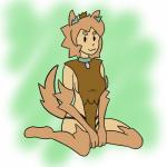 breasts clothed clothing female fur princess royalty simple_background solo solarfm towergirls dog_princess animal_humanoid canid humanoid mammal 1:1 2019