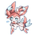 ambiguous_gender big_eyes blue_eyes bow_ribbon ears_up feral fur pink_body pink_fur ribbons simple_background simple_coloring solo tail white_body 137rt nintendo pokemon eeveelution generation_6_pokemon pokemon_(species) sylveon 1:1