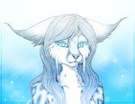 anthro blue_eyes female fur hair looking_at_viewer solo white_body white_fur white_hair neotheta felid feline mammal 2012 digital_media_(artwork)