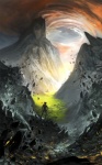 ambiguous_gender anthro eruption landscape solo tail valley alectorfencer felid mammal 2012