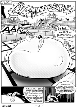 after_vore belly big_belly building duo female huge_belly male overweight speech_bubble text town vore wings leheart majora's_mask nintendo the_legend_of_zelda tatl_(tloz) fairy 2022 absurd_res comic english_text hi_res monochrome