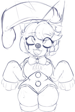 anthro big_penis clown clown_makeup duo female genitals penis shortstack shortstack_female arakira league_of_legends riot_games tencent vex_(lol) yordle hi_res