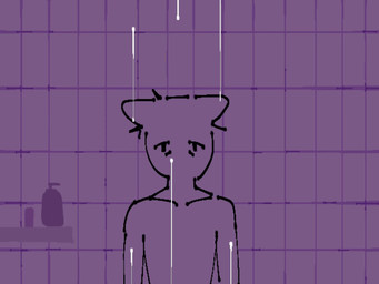 anthro bathing bathroom bathroom_tiles bathroom_wall bed bedding blanket clothed clothing depressing depression eye_bags fur furniture in_shower male music pillow scar self-harm self-harm_scars self-hatred shower showering solo sound_effects text trauma trauma_dumping tuft vent_art water toastedeh toast_(toastedeh) domestic_cat felid feline felis mammal 4:3 animated english_text hi_res long_playtime sound video