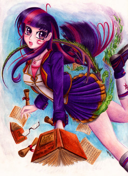 alternate_species book bottomwear clothing duo eyewear female fire footwear glasses green_eyes hair humanized jewelry legwear multicolored_hair necklace paper pupils purple_eyes purple_hair scroll shirt skirt slit_pupils smoke socks tail topwear two_tone_hair lavosvsbahamut friendship_is_magic hasbro my_little_pony mythology spike_(mlp) twilight_sparkle_(mlp) dragon human mammal mythological_creature mythological_scalie scalie 2011 hi_res traditional_media_(artwork)