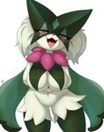 anthro arm_under_breasts big_breasts biped breast_curtains breasts eyelashes fangs featureless_crotch female female_anthro frill_(anatomy) front_view fur green_body green_fur head_tuft kemono leg_tuft looking_at_viewer mask multicolored_body multicolored_fur narrowed_eyes naturally_censored navel neck_frill nude open_mouth open_smile pink_eyes pink_nose pink_tongue pseudo_clothing pupils simple_background smile solo standing teeth tongue tongue_out tuft two_tone_body two_tone_fur white_background suru56nee nintendo pokemon felid feline generation_9_pokemon mammal meowscarada pokemon_(species) 2024 colored digital_media_(artwork) hi_res portrait shaded signature three-quarter_portrait