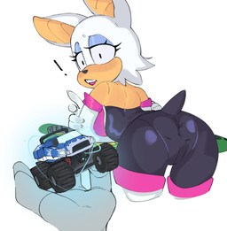 ambiguous_gender ambiguous_pov anthro anus_outline armwear bent_over big_breasts black_bodysuit black_clothing black_eyes black_nose black_skinsuit bodysuit breasts butt camel_toe clothed clothed_anthro clothed_female clothing crossed_arms disembodied_hand duo elbow_gloves exclamation_point eyelashes female female_anthro female_focus first_person_view fur gloves half-closed_eyes handwear head_turned leaning_on_object legwear lips looking_back monster_truck multicolored_body multicolored_clothing multicolored_fur multicolored_gloves multicolored_handwear multicolored_legwear multicolored_thigh_highs narrowed_eyes orange_body orange_fur orange_inner_ear panty_lines pink_bodysuit pink_clothing pink_gloves pink_handwear pink_legwear pink_lips pink_skinsuit pink_thigh_highs short_tail simple_background skinsuit solo_focus tail teeth thick_thighs thigh_highs tight_clothing toy_car truck two_tone_body two_tone_clothing two_tone_fur two_tone_gloves two_tone_handwear two_tone_legwear two_tone_thigh_highs vehicle white_background white_body white_clothing white_ears white_fur white_gloves white_handwear white_legwear white_thigh_highs wide_eyed wide_hips magnetstuff sega sonic_the_hedgehog_(series) rouge_the_bat bat mammal wingless_bat 2025 hi_res