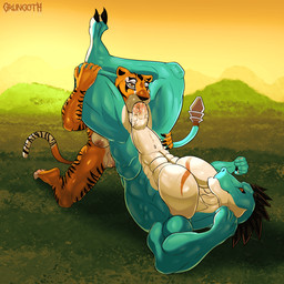 3_toes 4_toes abs anthro anthro_dominating_anthro anthro_on_anthro biceps big_penis black_sclera bone_spikes breasts chest_scar chokehold clothed clothing dominant duo erection feet fellatio female fight fighting_pose fur genitals glaring growling humanoid_genitalia humanoid_penis leg_wrap male male/female male_dominating_female muscular muscular_anthro muscular_arms muscular_female muscular_legs muscular_male muscular_thighs nipples nude nude_anthro nude_female nude_male oral orange_body orange_fur outside pecs penile penis penis_in_mouth pink_nipples pose red_eyes scar sex striped_body striped_fur stripes submissive submissive_female tan_body tan_fur toes triangle_choke turquoise_scales vein veiny_penis vulva wrestling grungotharts american_mythology dreamworks kung_fu_panda mesoamerican_mythology mythology master_tigress xiuhcoatl_(laziestsloth) felid mammal pantherine reptile scalie snake tiger 1:1 absurd_res hi_res