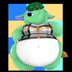 anthro female looking_at_viewer obese obese_anthro obese_female overweight overweight_anthro overweight_female solo trunk unknown_artist animal_crossing nintendo opal_(animal_crossing) elephant elephantid mammal proboscidean 1:1 alpha_channel hi_res