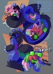 3_panel_comic abdomen_vore almost_fully_inside antennae_(anatomy) anthro black_body black_fur black_hair blue_body blue_goo blue_light blush blush_lines digestion digestion_sequence drone dronification duo full_tour fur gooey_digestion green_body green_goo green_light hair heart_symbol internal machine male male/male oral_vore pink_body pink_fur pink_hair protogen_visor safe_vore species_transformation spiral_eyes swallowing tail tail_fetish tail_play tail_vore transformation transformation_sequence transformation_through_vore translucent translucent_body unusual_vore vore howzit_toyah plusho terenx arthropod bee canid canine canis domestic_cat felid feline felis goo_creature hybrid hymenopteran insect mammal protogen wolf hi_res