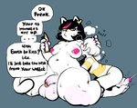 absurd_res anthro armpit_fetish armpit_play armpit_sniffing armpit_worship balls belly big_butt black_hair blush bodily_fluids breasts butt catti_(deltarune) clothing cum deltarune domestic_cat drooling duo ear_piercing ejaculation english_text felid feline felis female fur genital_fluids genital_piercing genitals hair hands-free hi_res holding_object huge_butt human intersex kinkykong kris_(deltarune) male male/female mammal musk navel navel_piercing nipple_piercing nipples orgasm_from_sniffing overweight overweight_anthro overweight_female penis penis_piercing piercing saliva sniffing sweat sweaty_balls sweaty_genitalia tail text thick_thighs undertale_(series) video_games white_body white_fur wide_hips worship