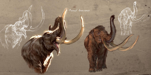 brown_body brown_fur feral fluffy fur long_fur proboscis_(anatomy) quadruped realistic realistic_feral trumpeting trunk_(anatomy) tusks grazianoroccatani mammal mastodon prehistoric_species proboscidean 2020 detailed digital_drawing_(artwork) digital_media_(artwork)
