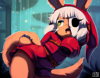 4_fingers ambiguous_gender anthro belt black_eyebrows bodily_fluids broken_mask brown_body brown_fur clothing cosplay crossover_cosplay curled_tail detailed_background dress drooling ears_through_headwear eyebrows eyelashes fingers fluffy fluffy_tail fur grass green_eyes hair hood leaning leaning_forward long_sleeves long_tail looking_up mask open_mouth plant red_clothing red_dress saliva solo tail thick_thighs thin_eyebrows waterfall wearing_mask whisker_spots whiskers white_eyelashes white_hair white_whiskers wide_hips skalelsky made_in_abyss mario_bros nintendo nanachi arthropod beetle elateroid firefly insect lagomorph mammal narehate shyguy 2026 absurd_res crossover dated hi_res watermark widescreen