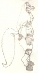 anthro armor cybernetics hooves machine male solo tail jt kale_skylark equineon cyborg equid equine horse mammal graphite_(artwork) monochrome sepia traditional_media_(artwork)