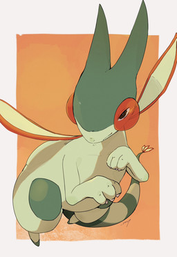 2_horns 3_fingers ambiguous_gender anthro biped black_eyes claws featureless_feet feet fingers geometric_background green_body high-angle_view horn looking_at_viewer markings raised_arms semi-anthro simple_background solo striped_markings striped_tail stripes tail tail_markings tapering_tail white_sclera wings sme4 mythology nintendo pokemon dragon flygon generation_3_pokemon mythological_creature mythological_scalie pokemon_(species) scalie digital_drawing_(artwork) digital_media_(artwork) hi_res japanese_description