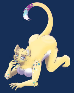 anthro ass_up bedroom_eyes big_breasts big_butt breasts butt butt_focus female narrowed_eyes seductive smile oneeyedcat felid leopard mammal pantherine alpha_channel hi_res