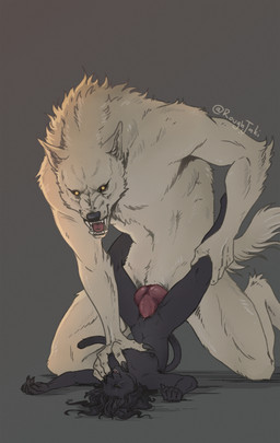 animal_genitalia animal_penis anthro anthro_on_anthro anthro_penetrated anthro_penetrating anthro_penetrating_anthro areola black_body black_fur breasts canine_genitalia canine_penis dominant dominant_male duo erection female female_penetrated from_front_position fur genitals hand_on_breast humanoid_genitalia humanoid_vulva interspecies knot knotted_penis large_penetration larger_dom larger_male leg_grab looking_pleasured male male/female male_penetrating male_penetrating_female nipples penetration penile penile_penetration penis piledriver_position questionable_consent restrained sex simple_background size_difference smaller_female spread_legs spreading submissive submissive_female teeth vaginal vaginal_penetration vulva white_body white_fur conditional_dnp roughjaki microsoft mythology the_elder_scrolls izumi_(dwayyo) visions_(shadethegayfox) canid canine felid khajiit mammal mythological_canine mythological_creature werecanid werecanine werecreature werewolf digital_media_(artwork) hi_res