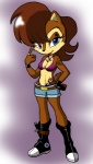 alternative_fashion anthro bikini boots brown_body brown_fur clothing ear_piercing female footwear fur gloves handwear knife looking_at_viewer midriff piercing punk shoes simple_background solo swimwear tattoo thong two-piece_swimsuit undercut underwear chadthecartoonnut heroesheaven archie_comics sega sonic_the_hedgehog_(archie) sonic_the_hedgehog_(comics) sonic_the_hedgehog_(series) sally_acorn chipmunk ground_squirrel mammal rodent sciurid