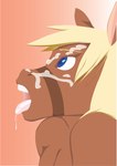 anthro bodily_fluids cum cum_on_face genital_fluids male messy nude solo vector doxy shigoto equid equine horse mammal digital_media_(artwork) traced