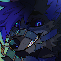anthro blush blush_lines collar leash leashed_collar male muzzle_(object) muzzled solo sxourge_(artist) liam_(ogilvan) canid canine canis mammal wolf 1:1 low_res