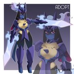 anthro breasts female fusion humanoid_face pokemon_fusion solo weapon yey_leonie nintendo pokemon ceruledge generation_4_pokemon generation_9_pokemon lucario pokemon_(species) 1:1 absurd_res hi_res