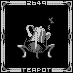 16-bit ambiguous_gender armless black_background border feral grey_border grey_text metal number quadruped simple_background solo standing steam teapot text neibern scp_foundation scp-2649 animate_inanimate living_container 1:1 digital_media_(artwork) english_text monochrome pixel_(artwork)