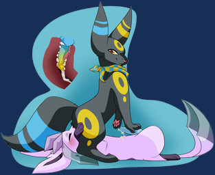 alternate_color blue_body blue_fur blue_markings blue_penis blue_tail blush bodily_fluids cum cum_in_mouth cum_inside deep_throat do_not_distribute duo erection eyes_closed femboy feral feral_on_feral feral_penetrated feral_penetrating feral_penetrating_feral fur genital_fluids genitals grey_body grey_fur internal internal_oral lying male male/male male_penetrated male_penetrating male_penetrating_male markings multicolored_body multicolored_fur on_back oral oral_penetration orange_eyes orgasm pawpads penetration penis pink_body pink_fur pink_pawpads sex straddling striped_body striped_fur striped_markings striped_tail stripes tail tail_markings two_tone_tail yellow_body yellow_fur yellow_markings erroremma kinkangel nintendo pokemon crys_(erroremma) shawn_(dakotafrostwolf) canid eeveelution generation_2_pokemon generation_4_pokemon glaceon half_shiny_pokemon mammal pokemon_(species) shiny_pokemon umbreon alpha_channel hi_res herm_(lore)