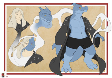anthro athletic athletic_anthro athletic_male blue_body claws clothed clothing horn male shrinking size_transformation smoke solo species_transformation teeth transformation underwear yellow_eyes see-saw kobold scalie character_request unavailable_at_source