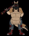 abdominal_bulge anthro black_sclera blep devil_horns_(gesture) fully_inside gesture green_eyes gun hand_gesture harness heart_symbol kill_count looking_at_viewer male musclegut muscular one_eye_closed ranged_weapon shell_(projectile) shotgun shotgun_shell solo tally_marks tongue tongue_out vore weapon western_tally_marks wink winking_at_viewer skianous ben_(skianous) belgian_shepherd canid canine canis domestic_dog herding_dog hybrid malinois_dog mammal pastoral_dog sheepdog alpha_channel colored digital_drawing_(artwork) digital_media_(artwork) flat_colors hi_res