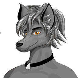anthro female female/female jewelry necklace solo 35fox fan_character canid canine mammal invalid_tag wolfie_(disambiguation) portrait unfinished