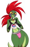 alternative_fashion anthro clothing femboy gesture glamrock heart_gesture male mohawk pink_clothing pink_speedo pink_swimwear punk solo speedo swimwear wide_hips foot_ninja15 ash_(g-h-) gecko lizard reptile scalie absurd_res hi_res