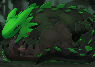 3_toes abdominal_bulge ambiguous_feral ambiguous_gender ambiguous_pred ambiguous_prey anthro anthro_prey back_spikes belly big_belly big_tail biped black_body black_claws black_eyes black_fur black_hair black_scales black_sclera black_tail black_teeth black_tongue blue_eyes blurred_background blush bodily_fluids claws detailed_background duo feet feral feral_pred fully_inside fur green_body green_horn green_scales green_spikes green_tail hair horn huge_belly internal looking_at_viewer lying membrane_(anatomy) membranous_wings multicolored_body multicolored_scales multicolored_tail nude on_front open_mouth oral_vore outside pink_nose quadruped rumbling_stomach saliva same_size_vore scales side_view smile snaggle_tooth soft_vore sound_effects spikes spikes_(anatomy) sprawling_gait tail tapering_tail teeth thick_tail toe_claws toes tongue tongue_out two_tone_body two_tone_scales two_tone_tail vore wings x-ray_view altowovurr rain_world videocult tally_(tallybat) bat green_lizard_(rain_world) lizard lizard_(rain_world) mammal reptile scalie 2025 colored digital_media_(artwork) hi_res shaded