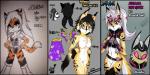 anthro art_improvement black_hair black_spots blue_eyes bottomless brown_eyes clothed clothing ear_piercing female fur grey_background hair multicolored_body multicolored_fur nude piercing pink_eyes simple_background solo spots spy tan_body tan_fur text white_body white_fur white_hair darkfang100 darkfangcomics stealth_the_series nilana_the_lynx felid feline lynx mammal english_text multiple_images