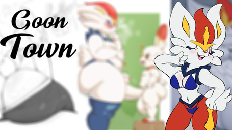 biped breasts buckteeth female gooning_edit looking_at_viewer male male/female one_eye_closed red_eyes small_waist tail teeth text thick_thighs white_body wide_hips wink pururing rokacake third-party_edit nintendo pokemon cinderace generation_8_pokemon lagomorph mammal pokemon_(species) scorbunny 16:9 e621_post_recursion english_text hi_res widescreen