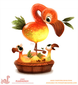 age_difference ambiguous_gender basket container food fruit green_eyes group humor mango nest open_mouth plant pun simple_background size_difference visual_pun white_background young piper_thibodeau avian bird flamingo food_creature 2017 digital_media_(artwork) digital_painting_(artwork) painting_(artwork)