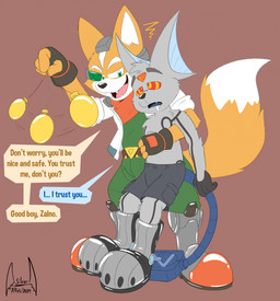 3_eyes anthro black_cargo_shorts blue_tongue bodily_fluids boots clock clothing cybernetic_eye cybernetic_limb cybernetic_tail cybernetics drooling duo footwear fur glistening glistening_boots glistening_clothing glistening_footwear good_boy green_jumpsuit grey_body grey_fur half-closed_eyes holding_pocketwatch hypnosis hypnotic_eyes machine male mind_control multi_eye narrowed_eyes open_mouth pendulum_swing pocketwatch ringed_eyes saliva shoes simple_background text tongue watch soul-silver-dragon nintendo star_fox fox_mccloud zalno canid canine fox mammal english_text hi_res