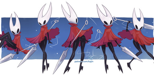 black_arms black_body black_exoskeleton black_hands black_legs butt cloak clothed clothing exoskeleton front_view geometric_background glistening glistening_legs high_heeled_feet hornet's_needle monotone_cloak pose red_cloak red_clothing simple_background white_head kajinman hollow_knight_(franchise) team_cherry hornet_(hollow_knight) arthropod 7:3 hi_res