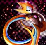 ambiguous_gender checkered checkered_background constellation looking_at_viewer pattern_background simple_background solo star tentacles lizardoneievui13 nintendo pokemon attack_forme_deoxys deoxys generation_3_pokemon legendary_pokemon pokemon_(species) 2017 digital_media_(artwork) digital_painting_(artwork)