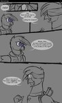 absurd_res avian clothing comic dialogue duo eye_patch eyewear female feral gaela_(sombird) gryphon hasbro hi_res my_little_pony mythological_avian mythological_creature mythology sapphire_horizons_(sombird) sombird