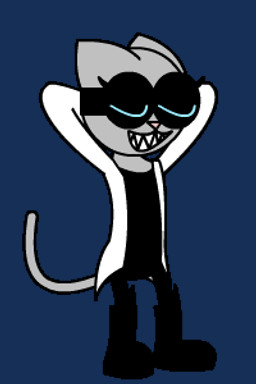 animated_gif anthro clothed clothing coat eyes_closed eyewear female fur glasses grey_body grey_fur lab_coat open_mouth simple_background solo thrusting topwear ezee zee_(ezee) domestic_cat felid feline felis mammal 2:3 2d_animation animated digital_media_(artwork) low_res short_playtime