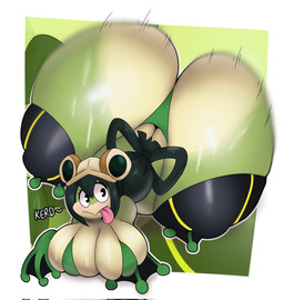 alternate_species anthro anthrofied bent_over big_breasts big_butt bikini breasts butt clothed clothed_anthro clothed_female clothing female female_anthro furrification green_hair hair hat headgear headwear huge_breasts huge_butt huge_hips huge_thighs hyper hyper_butt legwear multicolored_body non-mammal_breasts solo swimwear text thick_thighs thigh_highs tongue tongue_out two-piece_swimsuit two_tone_body wide_hips crowundeadcat my_hero_academia asui_tsuyu amphibian frog 2025 digital_media_(artwork) english_text hi_res